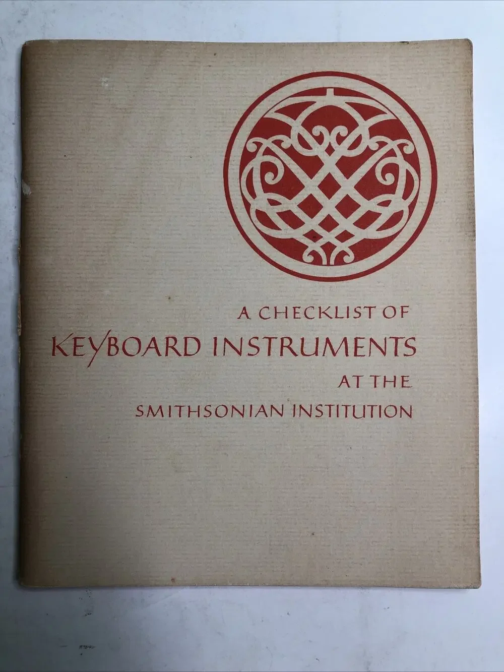 1967 Checklist Of Keyboard Instruments At The Smithsonian Institution Washington